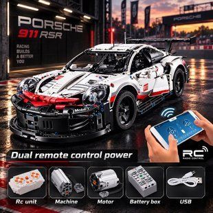 Конструктор Porsche 911 RSR з радіокеруванням 1580 деталей 42096LDK фото