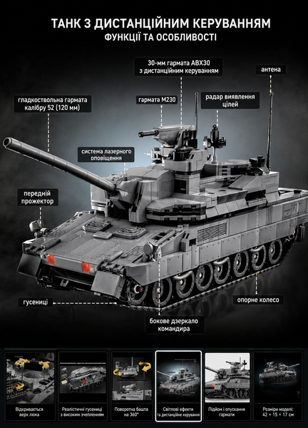 Конструктор танк з радіокеруванням Enhanced Main Battle Tank 2252 деталей 96002 фото