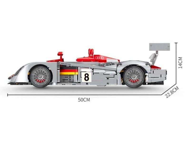 Конструктор Audi R8 Le Mans 2426 деталей з підсвіткою 1:8 YC-23044 фото