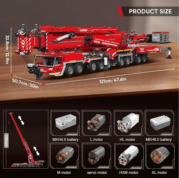 Конструктор Mould King 17008 кран LIEBHERR LTM 1200 (8506 деталей) з дистанційним керуванням 17008MK фото